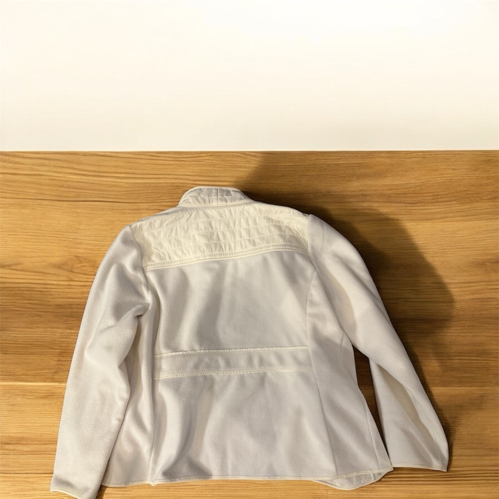 Talbots Fleece Jacket cream color. - Picture 3 of 4